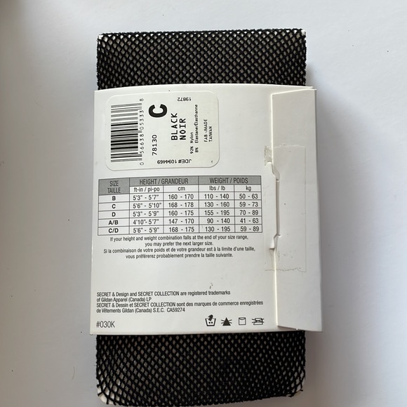 4 Secret Collection Fishnet Tights Size C/D - Picture 5 of 5